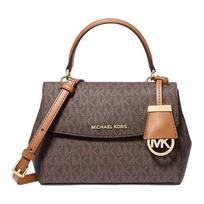 Michael Kors Ava Rankinė per petį su logotipu Crossbody Mini rankinė iš dengto audinio Moteriškos rankinės Ruda 32S5GAVC1B-BRONZO Shopping Bag Set(Basic Set+Shopping Bag)