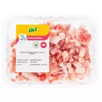 IKI Kiaulienos šoninė pjaustyta kubeliais dujose 300G