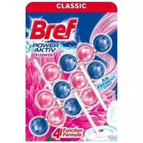 WC valiklis- gaiviklis Bref Power Aktiv Flower 3x50g