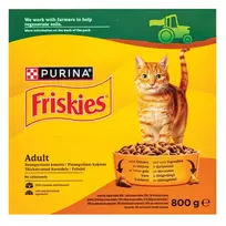FRISKIES Adult visavertis sausasis ėdalas suaugusioms katėms su vištiena ir daržovėmis 800g