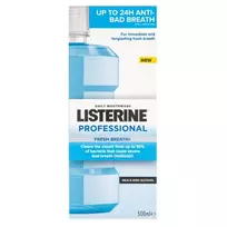 LISTERINE Professional Fresh Breath+ burnos skalavimo skystis, 500ml