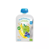 Ekologiška košė MARMALUZI obuolių, mėlynių, bananų, avižų, 6 mėn 90 g