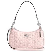 Coach Teri 24 Removable Shoulder Strap Leather Shoulder Bag Medium Pink Women shoulder bag CY774-SVB5 Basic Set (Bag+Dust Bag)