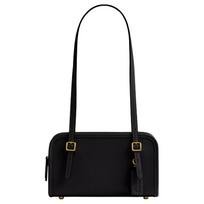 Coach Swing Zip 20 Reguliuojamas nuimamas peties dirželis Oda su tekstūra Peties rankinė Maža moteriška peties rankinė Juoda CAM45-B4BK Basic Set (Bag+Dust Bag)
