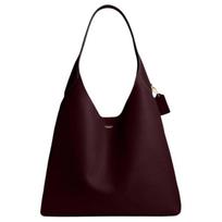 Coach Brooklyn 39 Logotipo Dizaino Odinė Hobo Pečių Rankinė Didelės Moteriškos Rankinės Bordo CU044-B4MER Basic Set (Bag+Dust Bag)