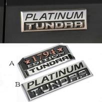 ABS Auto Side Tail Lipdukas, skirtas Toyota Tundra Platnum 1794 Edition 4X4 raidės emblema 3D išorinis vardinės plokštelės pikapas, naujas montavimas B