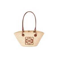 Loewe Anagram Krepšys Rankų darbo Anagram įspaustas pleistras Odinė Tota Pirkinių krepšys Moteriškas tote Ruda Natūrali A223P65X01-2435 Basic Set (Bag+Dust Bag)
