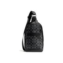 Coach Charles 20 Klasikinis monogramos PVC kryžmai nešiojamas krepšys Vyriški krepšiai Juoda Pilka 54787-CQBK Basic Set (Bag+Dust Bag)