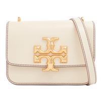 Tory Burch Eleanor Auksinio Logotipo Atvartas Odinė Rankinė Per Petį Maža Moteriška Rankinė Kreminės Baltos Spalvos 83008-250 Basic Set (Bag+Dust Bag)