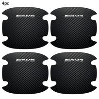 4 vnt./rinkinys Anglies Pluošto Automobilio Durų Dubenėlio Rankenos Anti-Įbrėžimų Lipdukas Mercedes Benz AMG W204 W205 W211 W212 W213 W176 GLA CLA