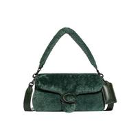 Rankinė ant peties Coach Pillow 26, su atvartu, vilna, oda, rankinė, crossbody, moteriškos rankinės, žalia CC445-V5GRN Basic Set (Bag+Dust Bag)