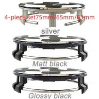 4 vnt./partija 75 mm rato centrinis gaubtelis su logotipu, stebulės dangtelis, juodas sidabrinis ženklelis, emblema, skirta Mercedes Benz G M R S stiliaus aksesuarai 61mm sidabras