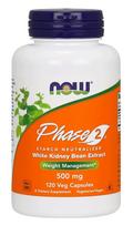 NOW Foods Phase 2 - White Kidney Bean Extract, 500mg - 120 kapsulių