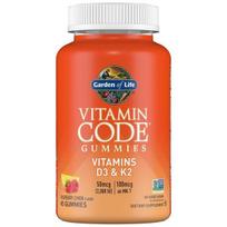 Garden of Life Vitamin Code Gummies Vitamins D3 & K2, Raspberry Lemon - 45 guminukų