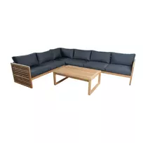 Baldų komplektas SERENITY - Kampinė sofa 2+2+2 ir stalas