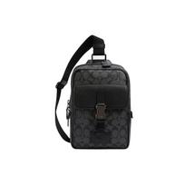 Coach Track 18 monogramos drobės ir odos mini rankinė per petį Vyriški krepšiai Anglies C2711-QBMI5 Basic Set (Bag+Dust Bag)