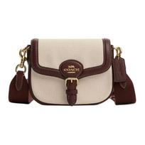 Coach Amelia 17 Logotipo Spaudė Drobės ir Lygios Odos Balnelio Rankinė Moteriška balnelio rankinė Auksinė Daugiaspalvė CR257-IMNAM Basic Set (Bag+Dust Bag)