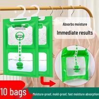 Vidaus patalpų pakabinamas drėgmės surinkėjas - Drėgmės absorbentas ir apsauga nuo pelėsio, būtinas spintai lietinguoju sezonu Dehumidifying Bag - 10 Packs - 50g