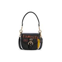 Coach X Jean Michel Basquiat Kleo 17 Grafiti rašto odinė balnelio formos rankinė Moteriška peties rankinė Juoda C5663-IMA47 Basic Set (Bag+Dust Bag)