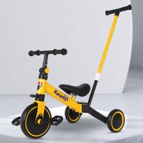 Saugūs vaikiški paspirtukai Nešiojami neslystantys 3 ratų balansiniai dviračiai vaikams nuo 1 iki 3 metų Lengvi pedaliniai dviračiai su stūmimo rankena raudona