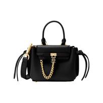 Michael Kors Hamilton Legacy Vienspalvis Raidės Logotipas Grandinėlė Raištelis Mini Odinis Peties Rankinė Moteriškos Rankinės Juoda 32S3G9HC1L-001 Basic Set (Bag+Dust Bag)