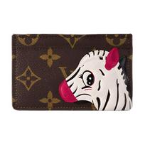 Louis Vuitton X Sun Yitian Bendradarbiavimas Zebrų Rašto Spausdintas Dengtas Drobės Kortelių Laikiklis Moteriški Aksesuarai Ruda M11448 Basic Set (Bag+Dust Bag)