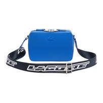 Lacoste ikoniškas peties krepšys su užtrauktuku iš skaldytos odos Unisex peties krepšys Mėlynas NU4213AP-M19 Blue