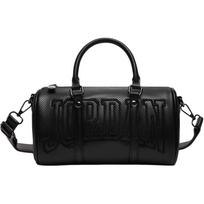 Jordan 3L Perforuotas kelioninis krepšys su siuvinėtu logotipu Reguliuojamas nuimamas peties diržas Sintetinės odos Unisex kelioninis krepšys Juodas IR8411-010 Black