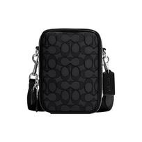 Coach Stanton 12 Klasikinio logotipo audinys su odos Mini peties krepšys per kūną Vyriški krepšiai Juodas CH097-SVO1U Basic Set (Bag+Dust Bag)