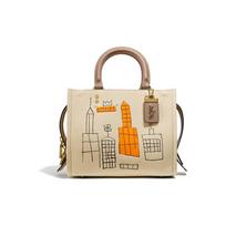 Coach X Basquiat Bendradarbiavimo Rogue 25 Grafiti Spausdinimo Odinė Rankinė ant Peties Crossbody Vidutinio Dydžio Moteriškos Rankinės Dramblio Kaulo 6887-B4IY Basic Set (Bag+Dust Bag)