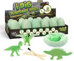 Archeologinis kasinėjimo rinkinys „Dinozaurų kiaušiniai“ (šviečiantys tamsoje)
