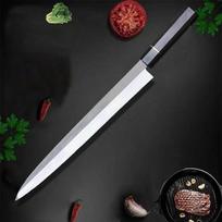 Sashimi peilis Vienašmenis 10Cr15MoV plienas Pjaustymui Lašiša Kumpis Filetavimui Žuvis Mėsininkas Yanagiba Japoniški virtuviniai peiliai 24cm Blade