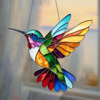 Langų Dažytų Paukščių Akrilinis Pakabukas Spalvingas Saulės Gaudytojas Kabantys Suncatcher Papuošalai Namams, Sodui ir Sodo Saulės Gaudytojai One Size įvairiaspalvis