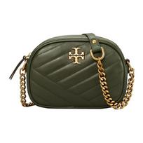 Tory Burch Kira Herringbone Chain Strap Small Lambskin Camera Bag Women shoulder bag Dark-Green 60227-349 Basic Set (Bag+Dust Bag)
