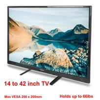 Universalios televizoriaus kojelės TV kojos LCD / LED / OLED / plazminiams televizoriams Stalo televizoriaus stovas Pagrindas stovui plokščiam ir lenktam ekranui Helovinas juoda