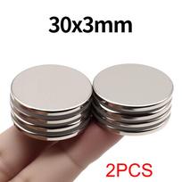 30x3mm Super stiprus neodimio magnetas N35 NdfeB Nuolatinis magnetinis imanes Apvalūs galingi magnetai Šaldytuvo magnetas