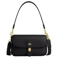 Coach 24 Klasikinis odinis peties krepšys Vidutinio dydžio moteriškas peties krepšys Juodas CY683-IMBLK Basic Set (Bag+Dust Bag)