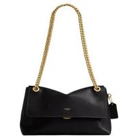 Coach Chelsea 30 Reguliuojama Auksinė Grandinėlė Peties Dirželis Stumdomas Užraktas Įmontuota Kišenė su Užtrauktuku Odinė Peties Crossbody Rankinė Didelė CDS61-B4BK Basic Set (Bag+Dust Bag) beige