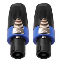 2/10x 4 Pole Audio Speaker Plugs Twist Lock Connectors for Neutrik Speakon NL4FC