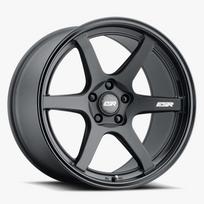 ESR Wheels APX6 18x8.5 Blank ET-10-35 Matte Black w/ Gloss Black Lip 885111CC APX6MBLK-BL
