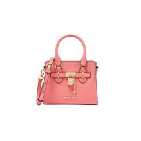 Michael Kors MK Hamilton serijos auksinis užraktas odinė ir dirbtinės odos mini rankinė per petį moteriškos rankinės oranžinė rožinė 35H3GHMC0L-654 Basic Set (Bag+Tag)