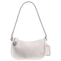 Coach Swinger 20 Klasikinio rašto žakardo peties rankinė Maža moteriška peties rankinė Sidabrinė Debesėlio-Rožinė CAN77-LHY27 Basic Set (Bag+Dust Bag)
