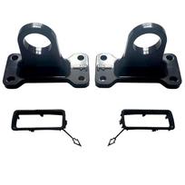 LAND ROVER DEFENDER L663 90/110/130 BLACK ALUMINIUM TOW HOOKS - V1