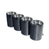 BMW M2/M3/M4/M5 F10/F80/F82/F83/F87 CARBON FIBRE EXHAUST TIPS - CHROME x4