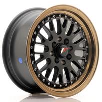 JR Wheels JR10 15x7 ET30 4x100/108 Matt Black w/ Bronze Lip
