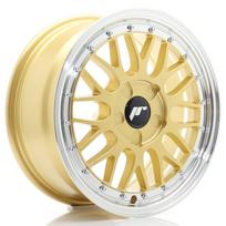 JR Wheels JR23 16x7 ET20-45 5H BLANK Gold w/ Machined Lip