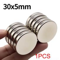 30x5mm Super stiprus neodimio magnetas N35 NdFeB nuolatinis magnetinis imanes apvalus galingi magnetai šaldytuvas