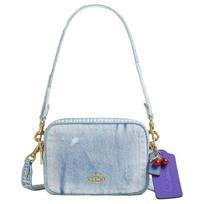 Coach Carey rankinė per petį su pakabuku moteriška petinė rankinė auksinė šviesiai džinsinė CEK75-IMNIM Basic Set (Bag+Dust Bag)