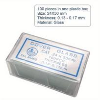 100 VNT. 24x50 mm Mikroskopo stiklinės plokštelės Dangtelio plokštelės Tuščios plokštelės Mikroskopo priedai 0,13–0,17 mm storio