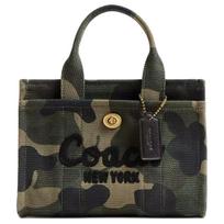 Coach Cargo 20 raidžių logotipas Užtrauktuko užsegimas Drobės pirkinių krepšys Moteriškas krepšys Camouflage CZ103-B4EZ Basic Set (Bag+Dust Bag)